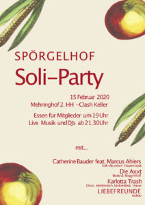 Flyer Soli-Party 15. Februar 2020